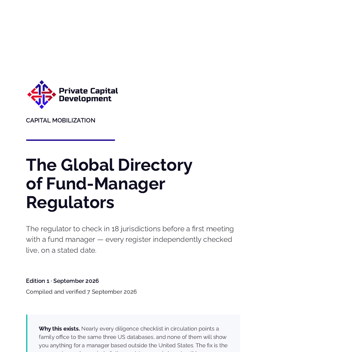 Cover of The Global Directory of Fund-Manager Regulators
