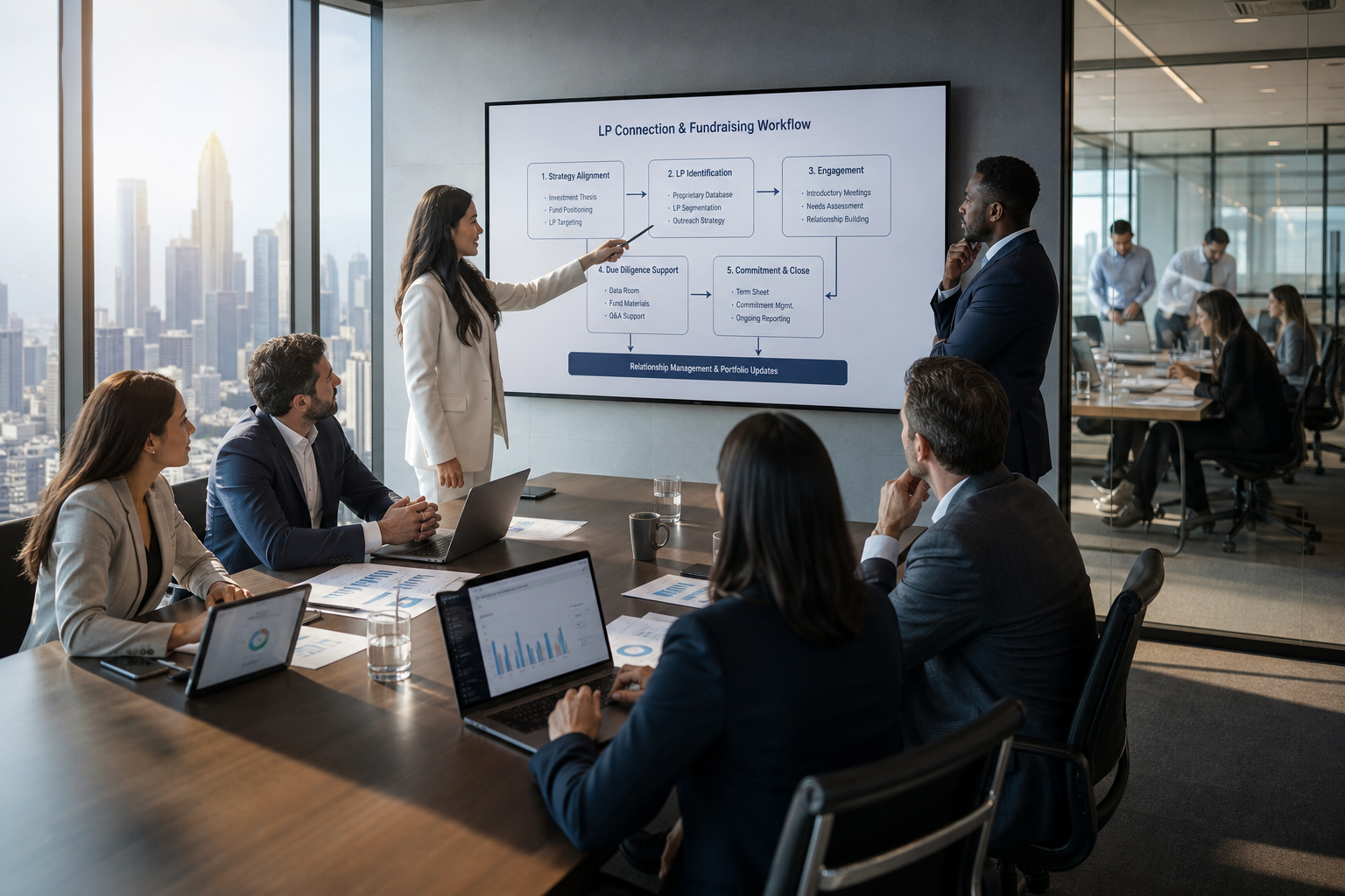Which LP connection services do emerging private equity funds use?